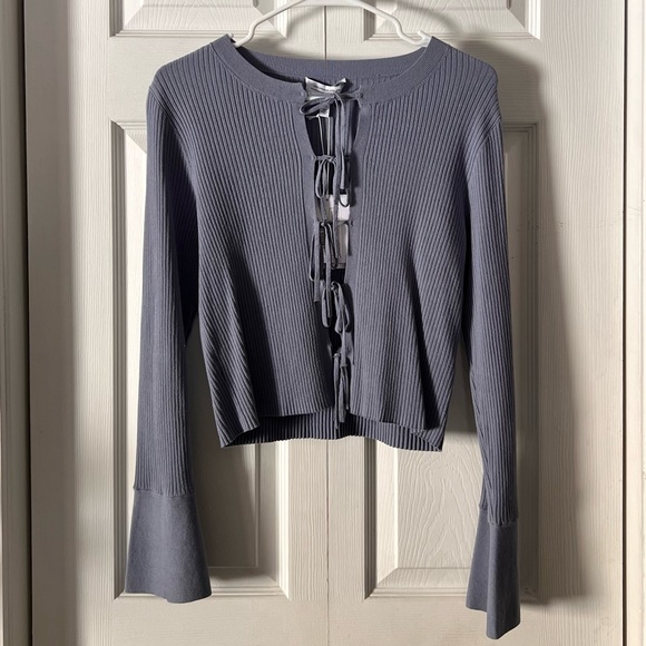 & Other Stories Tie Front Cardigan - Picture 2 of 8